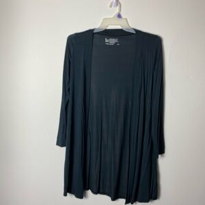 Dark Blue Open Front Cardigan